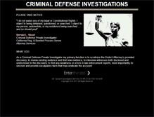 Tablet Screenshot of criminaldefenseinvestigations.com